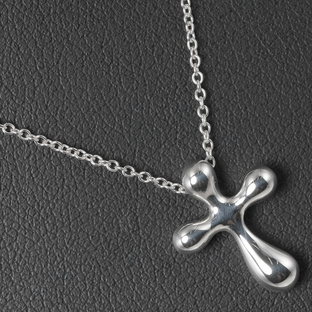 Tiffany Co Cross Necklace Sterling Silver